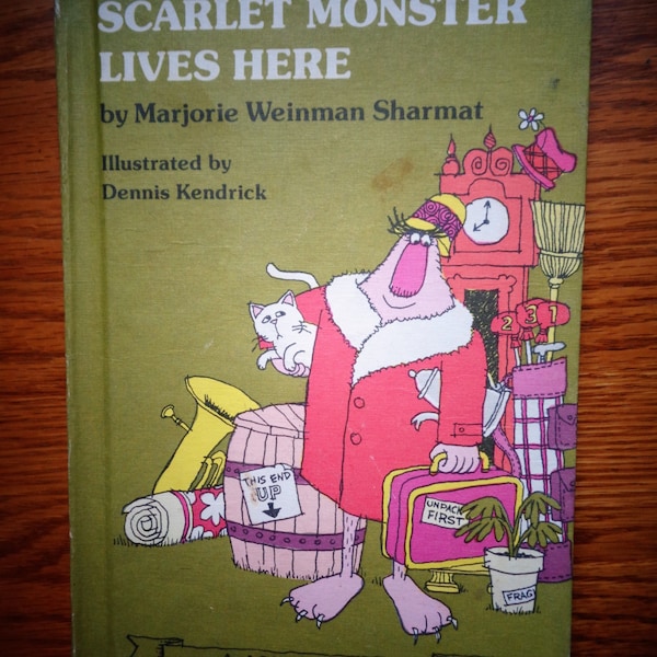 1979 Scarlet Monster Lives Here An I Can Read HB Book