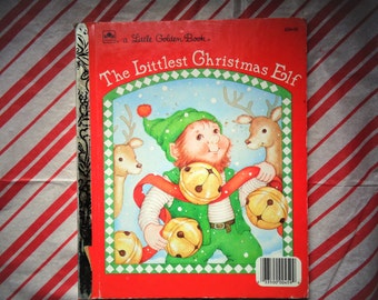 1987 The Littlest Christmas Elf Little Golden HB Book