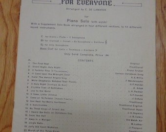 Vintage 1927 Rubank Christmas Music for Everyone Paper Music Sheets