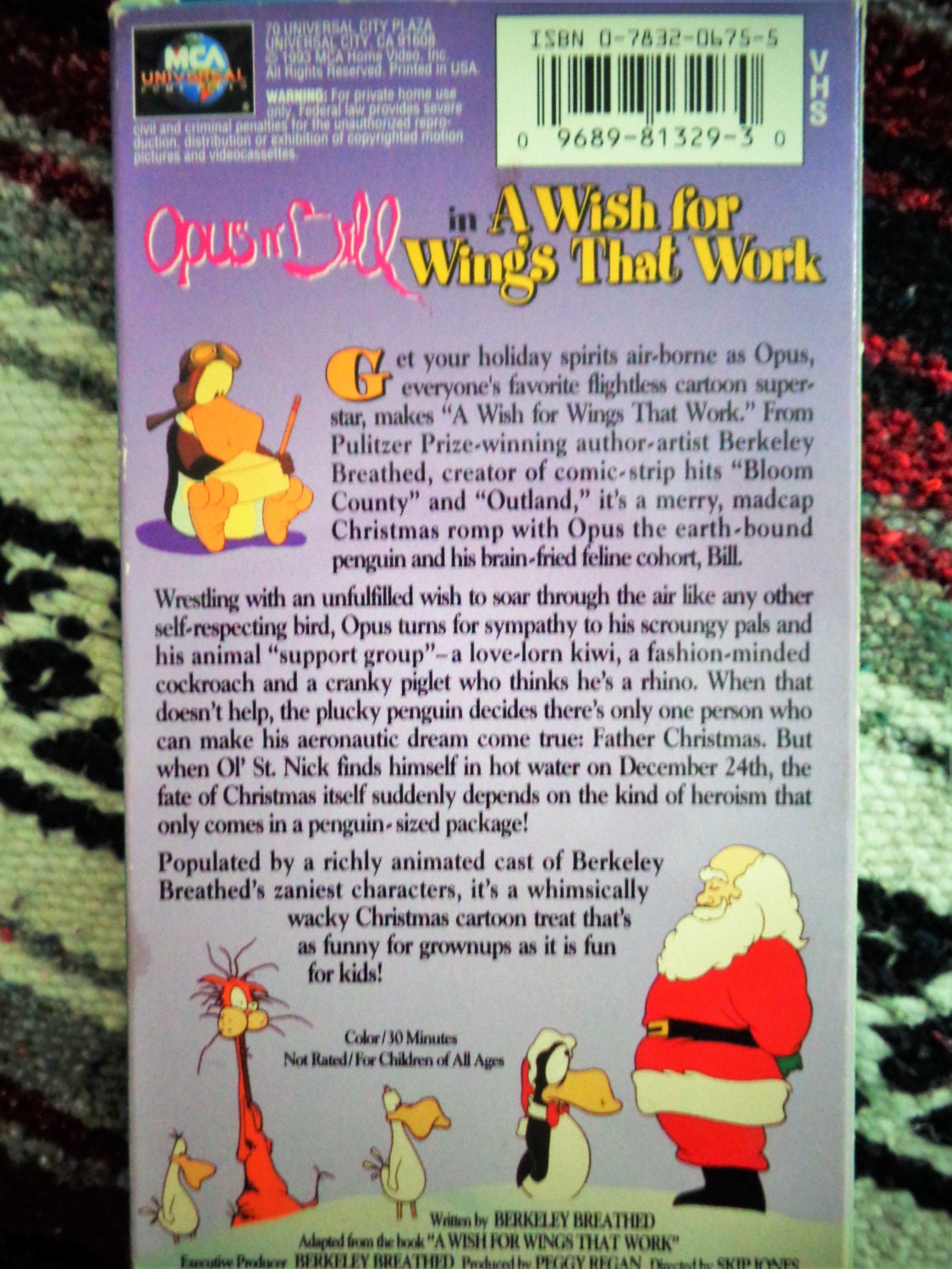 A Wish For Wings That Work Streaming Vintage 1991 Opus et Bill dans A Wish for Wings That Work VHS Tape