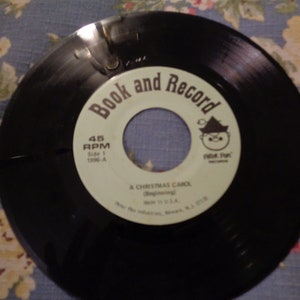 Vintage Peter Pan Records 45 RPM A Christmas Carol Record