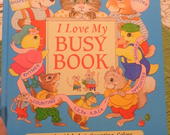 Vintage Scholastic 1997 First Printing Cyndy Szekeres I Love My Busy Book HB Book