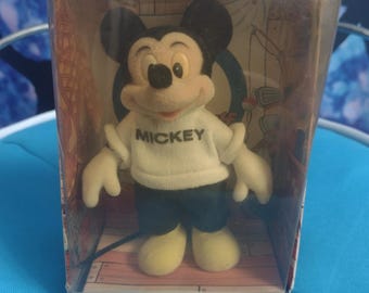 RARE Vintage 1987 Applause Disney Clubhouse Collection Mickey Flocked Doll and Box