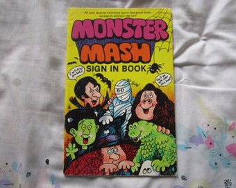 Vintage 1985 Watermill Press Monster Mash Sign In SC Book