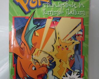Vintage Scholastic 1999 Pokémon Thundershock in Pummelo Stadium SC Book