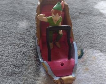 Vintage Disney Peter Pan in Peter Pan's Flight Boat Metal Toy