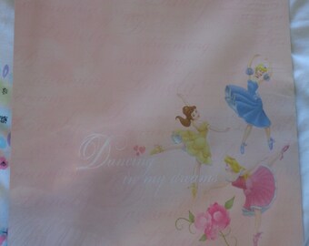 Vintage Disney Princess Scrapbook Paper Still Sealed In Packaging