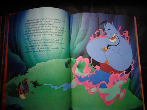 Vintage 1992 Disney Aladdin Big HB Story Book - Etsy 日本