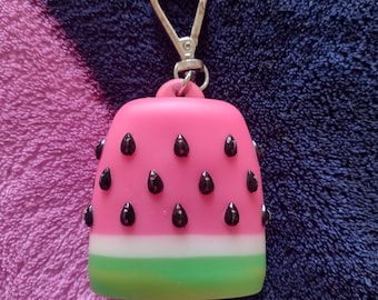 VERY RARE Vintage Bath and Body Works Beaded Watermelon HS PocketBac Holder Keychain