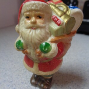 Vintage ROC Ceramic Santa Ornament Made in Taiwan