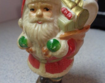 Vintage ROC Ceramic Santa Ornament Made in Taiwan