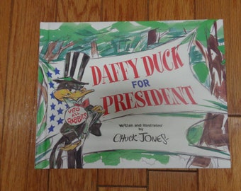 Vintage 1997 Daffy Duck for President Written and Illustrated by Chuck Jones HB Book