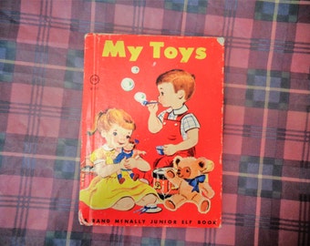 Vintage 1955 My Toys A Rand McNally Junior Elf HB Book
