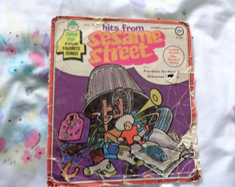 Vintage Hits from Sesame Street Peter Pan 45 RPM Record