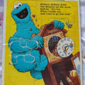 クッキーモンスター 置き時計　クロック　vintage Cookie Monster Clock - Etsy