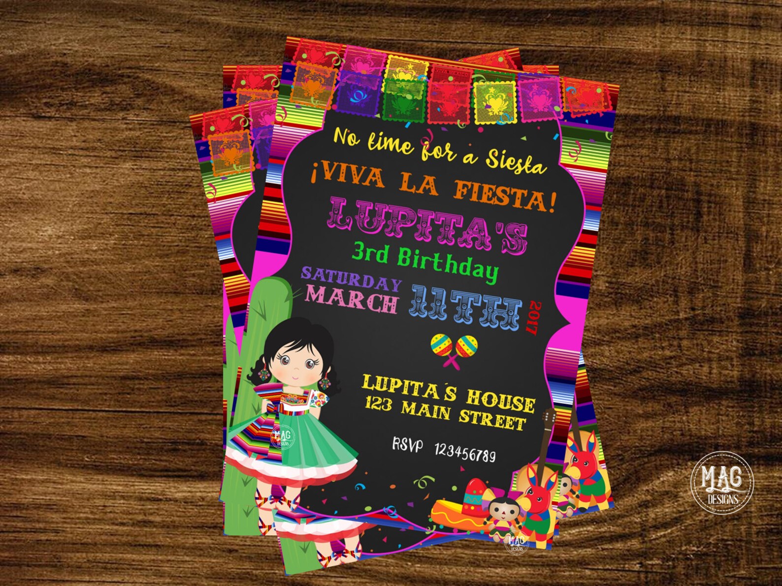 Mexican Invitation Mexican Party Invitation Fiesta Etsy