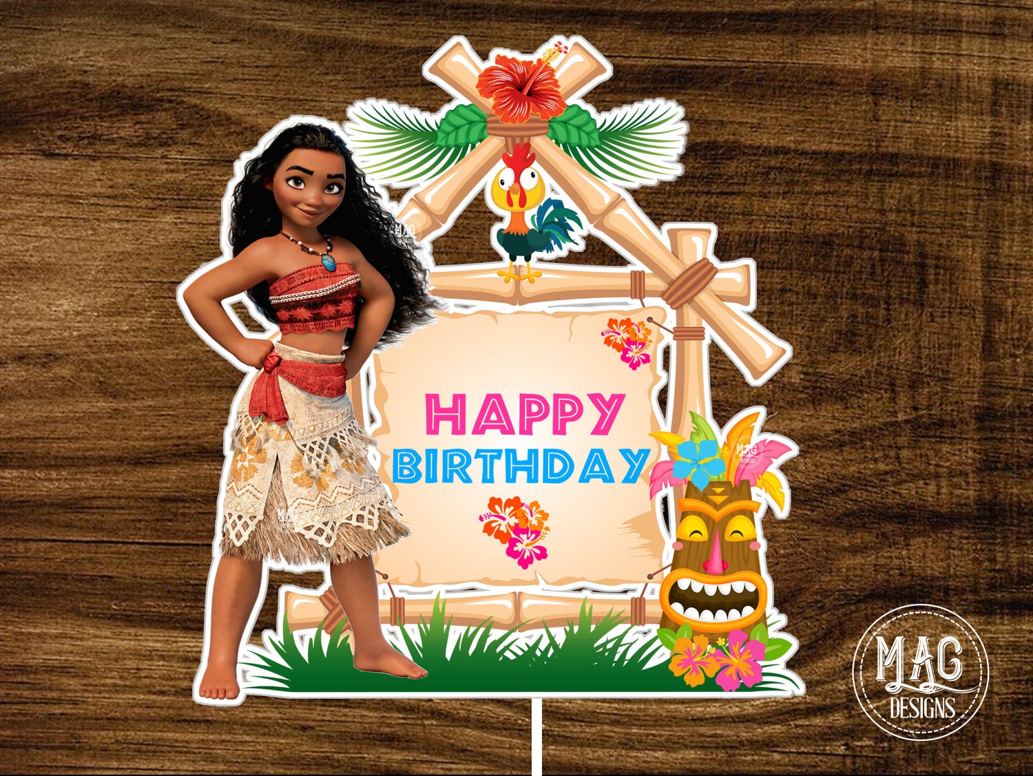 Moana Cake Topper Printable