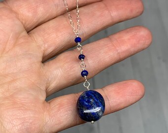Lapis Lazuli Y Necklace | Gemstone Necklace