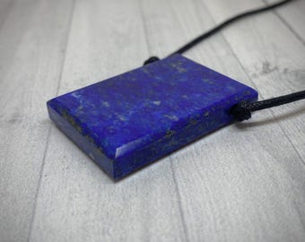 Lapis Lazuli Necklace - Unisex Jewelry - Gifts for Him - Hippie -Blue Stone Pendant - Lapis Pendant