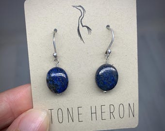 Lapis Lazuli Sterling Silver Drop Earrings