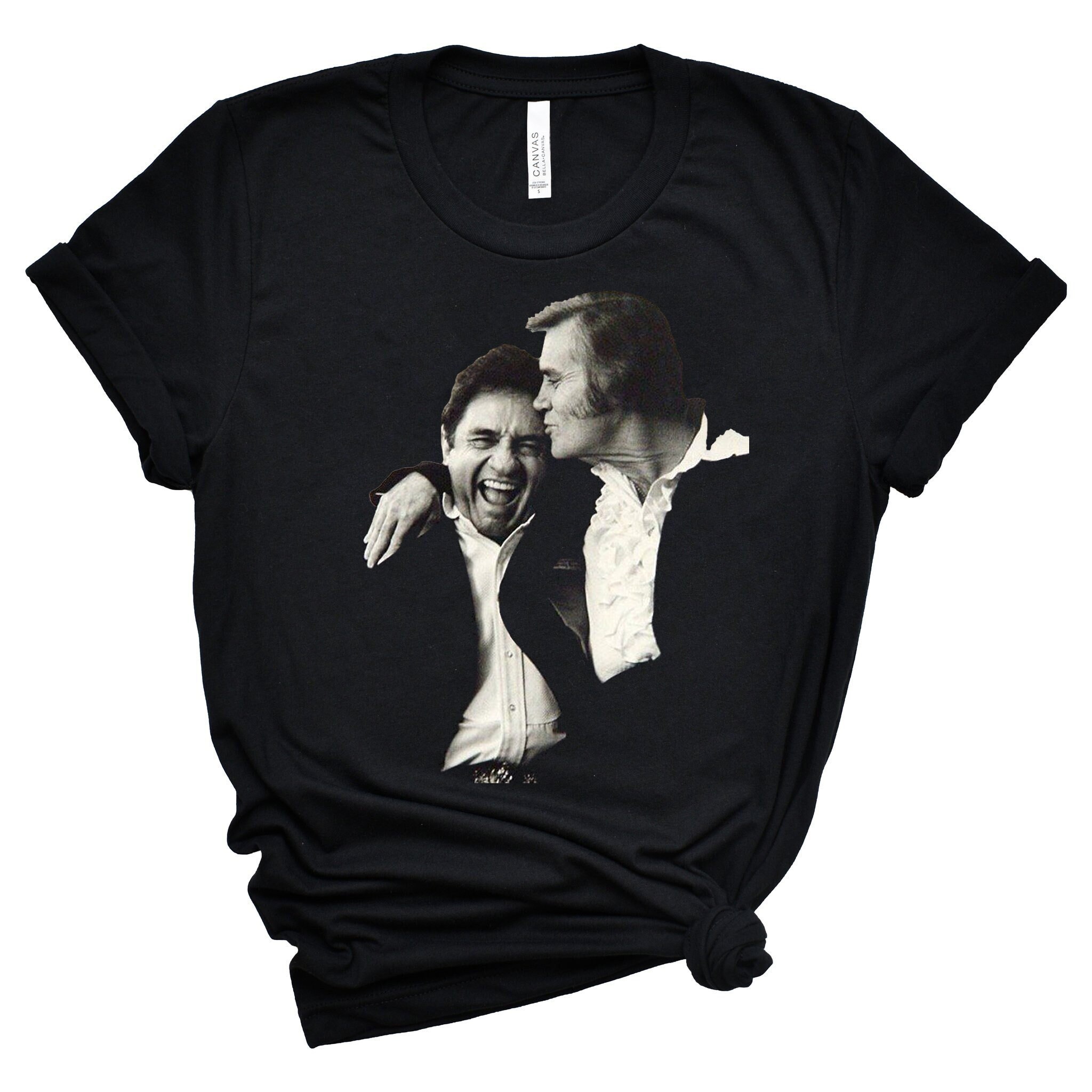 Johnny Cash and George Jones T Shirt, Country Music Tee
