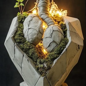 Large concrete Sculpture, Terrarium inspired, Contemporary art, Moss art, Modern Decor, Office, Hotel, Heart Sculpture