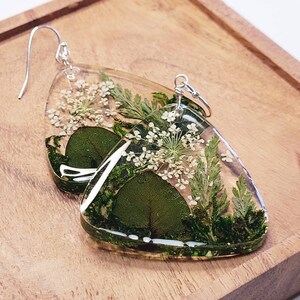 Terrarium Earrings,Moss terrarium, Resin Moss Earrings, Real Moss, Eucalyptus Earrings,  Natural Moss, Forest jewelry, Moss in Resin
