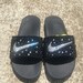 neon clear nike slides
