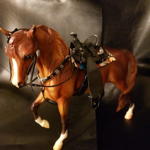 1:9 Scale CM Breyer  Western Saddle Set &quot;MidNight Sky&quot;