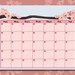 Cherry Blossom Monthly Calendar Digital Print Reusable Undated Calendar ...