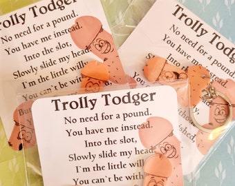 Funny Willy Trolley Coin Keyring - Rude Novelty Gift
