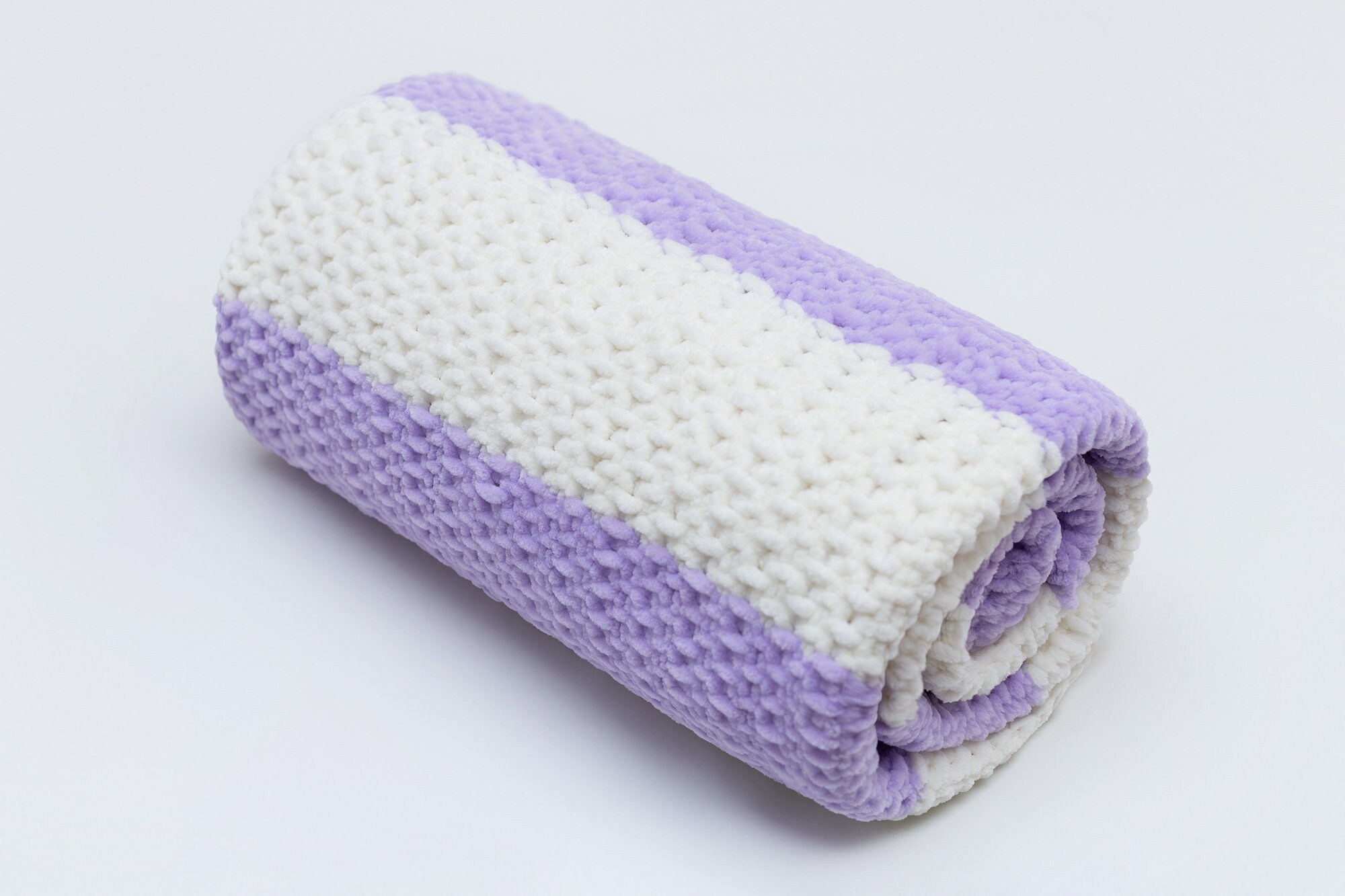 Baby blanket Soft striped violet lavender unisex gender Etsy