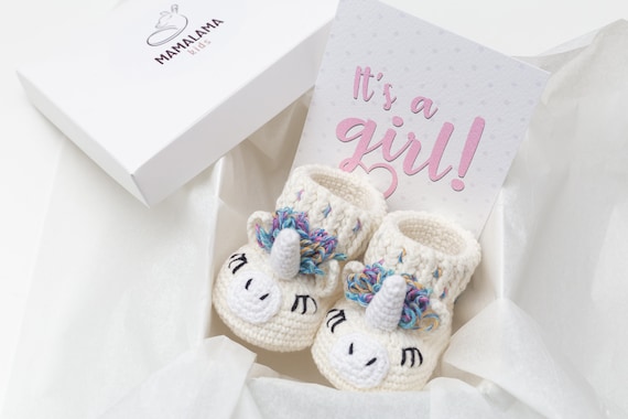 Pregnancy Gift for New Mom Newborn Baby Announcement Shower Girl Rainbow Baptism Unicorn Booties Pregnant Sister Friend Daughter 14 10 Etsy Australia