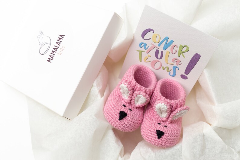 Schwangerschaft Geschenkkorb für neue Baby Mädchen offenbaren Süße rosa Häschen Booties für Neugeborene Es ist ein Mädchen Baby-Dusche Neue Mama Geschenkidee Kinderzimmer 22/10 Bild 2