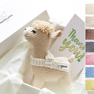 Merci sage-femme Cute lama crochet alpaga boîte à jouet Magical Business Thank yous idée cadeau Drôle Merci les femmes lama présenter bébé maman