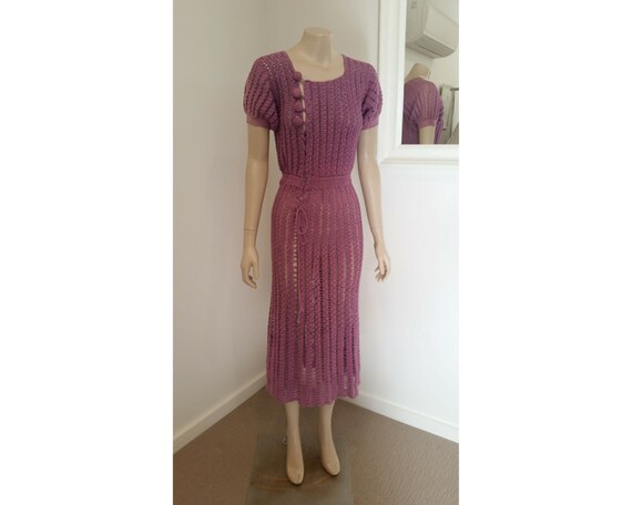 RESERVED FINAL PAYMENT***1930s crochet dress with