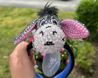 Peluche con diadema de Igor de Winnie the Pooh, inspirado en un misterio, con llavero.