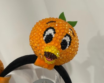 Bedazzled Disney Orange Bird Inspired headband plush with key chain