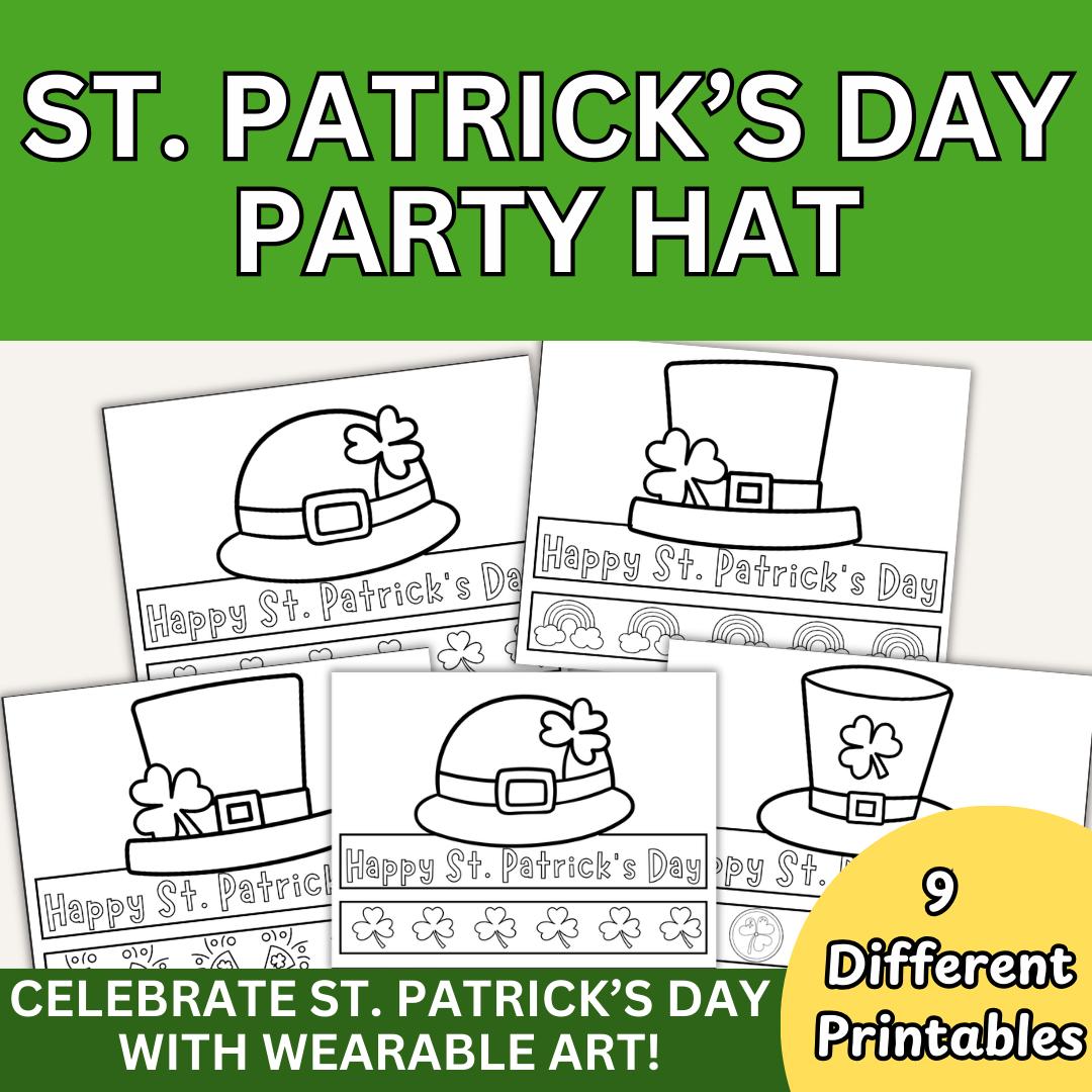 St. Patrick's Day Hat Printable Craft for Kids March Preschool &…