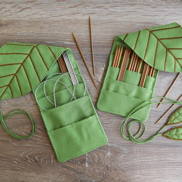 Leaf-like Knitting Needle Case