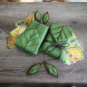 ANY SIZE Tarot Bag, Leaf-like Tarot Case, Forest Tarot Pouch