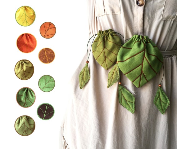 Leaf Belt Pouch: Elven Renaissance Dice Bag, Fairycore Accessories