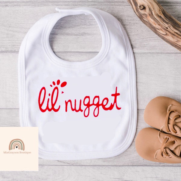 Lil Nugget Baby Bib | Funny Baby Bib, Funny Fast Food baby bib