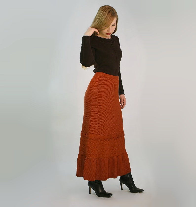 women's wool maxi skirts