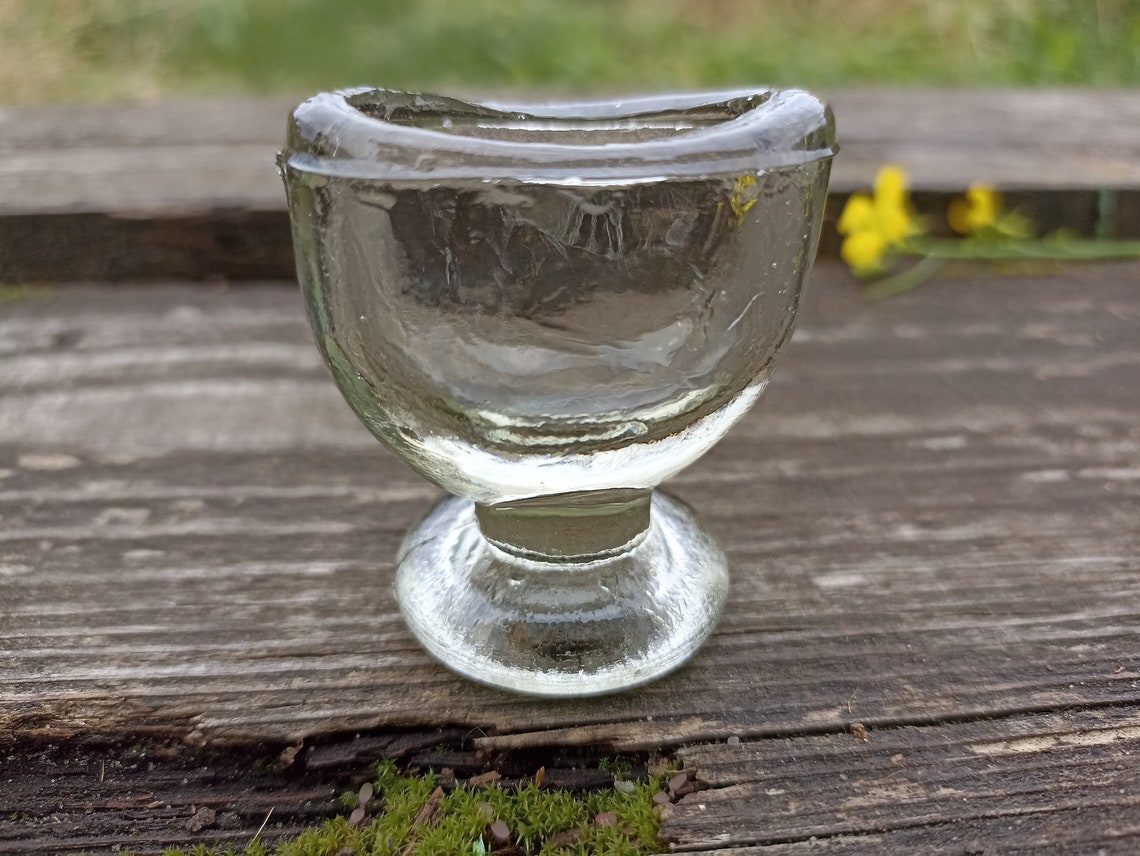 Vintage Apothecary Eye Wash Glass Cup Medical Small Glass From 70s