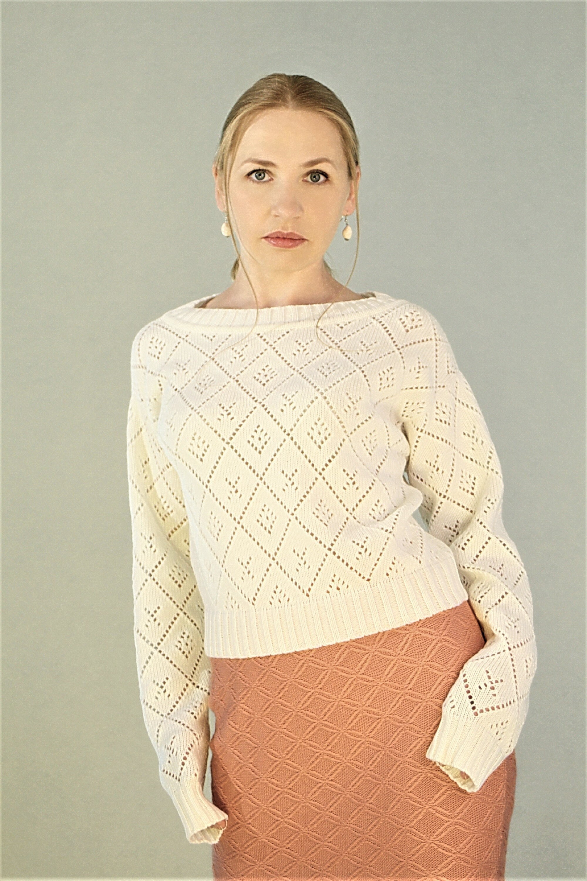 Wool crop sweater Women extra long sleeve sweater Etsy