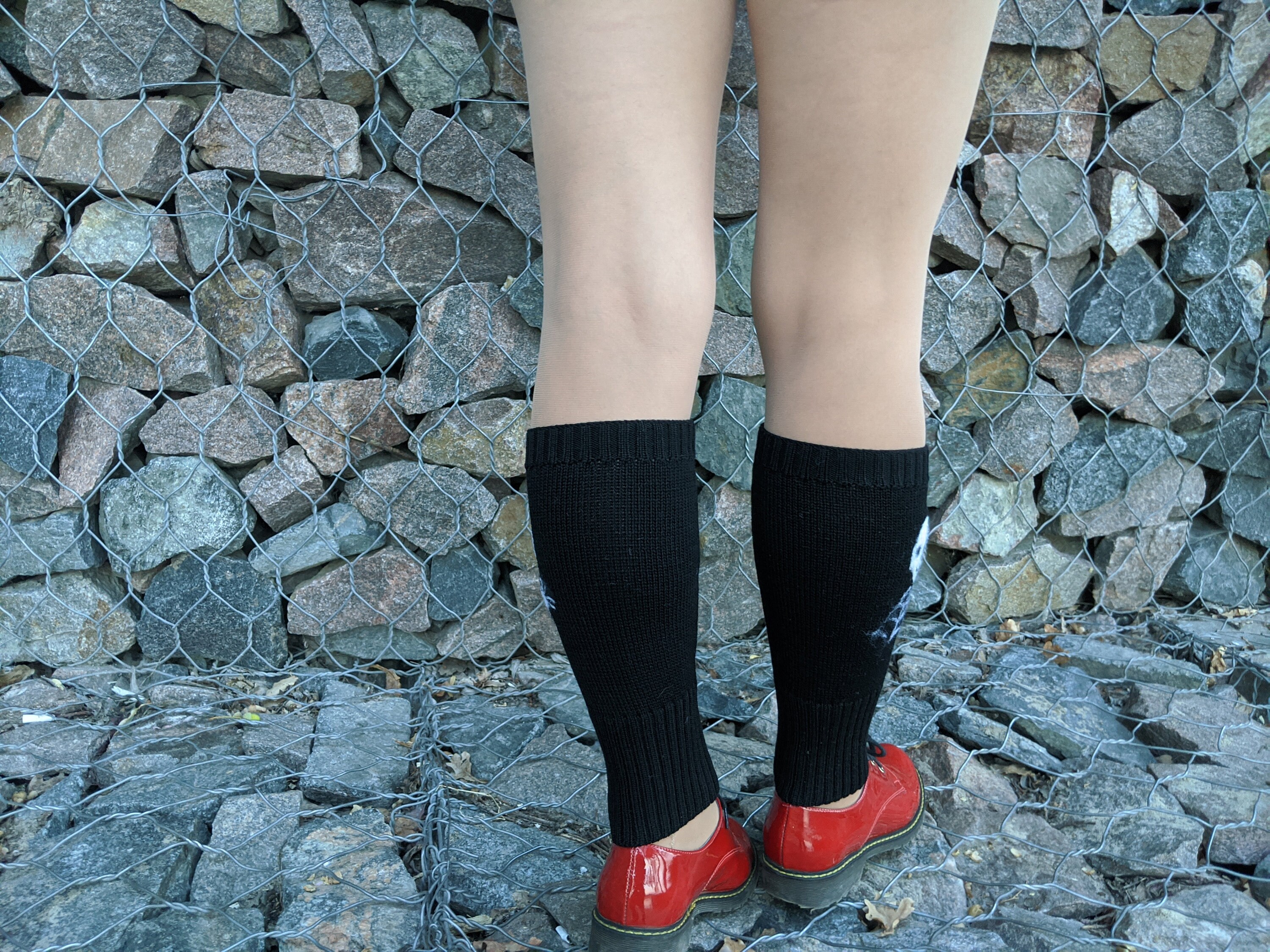 Gothic knit leg warmers Merino wool leg warmers Skull Etsy