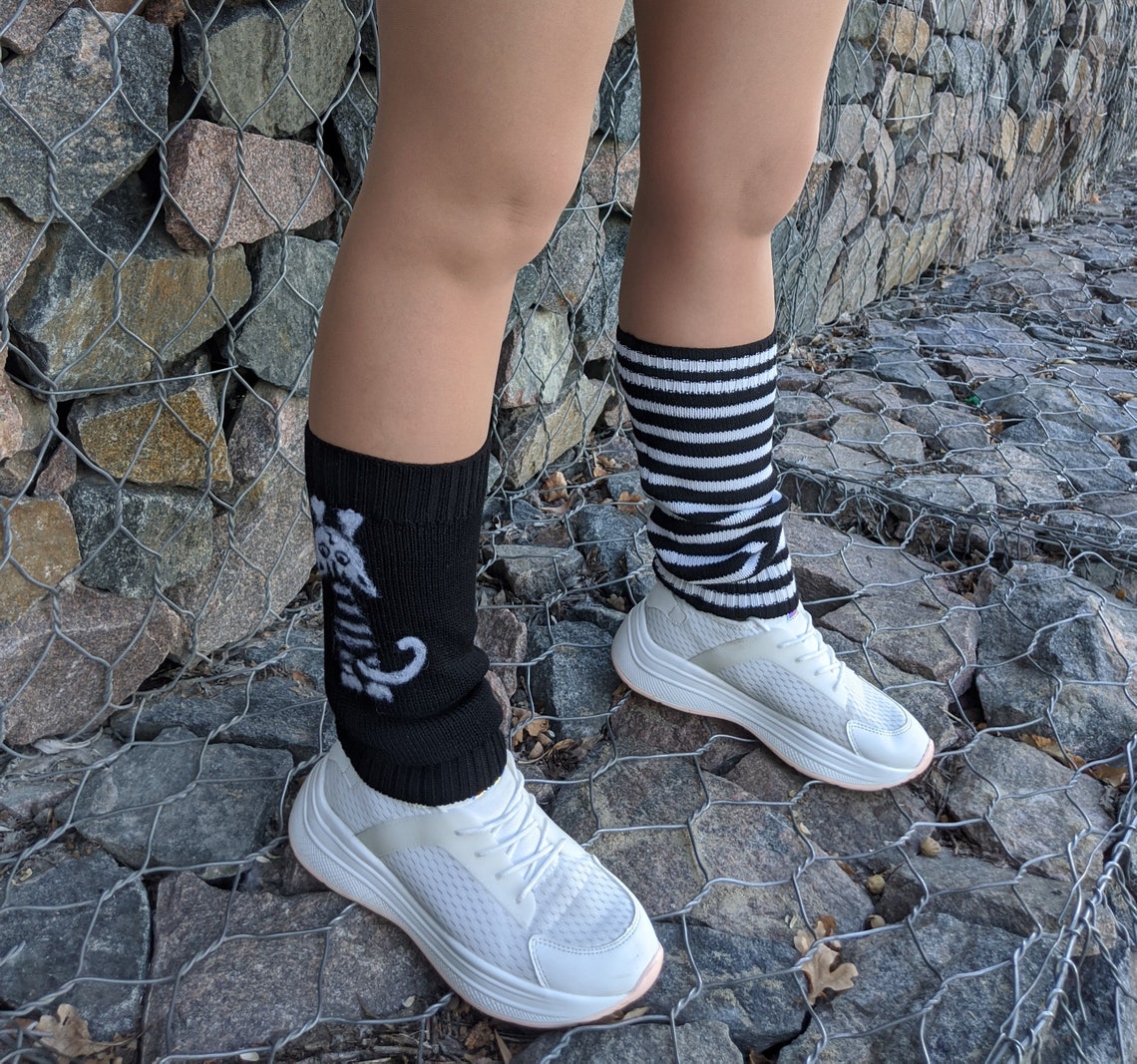 Merino wool leg warmers Gift for cat lovers Women leg warmers Etsy