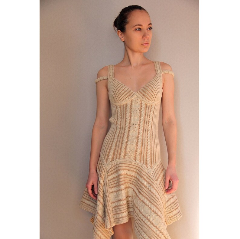 sexy beige dress