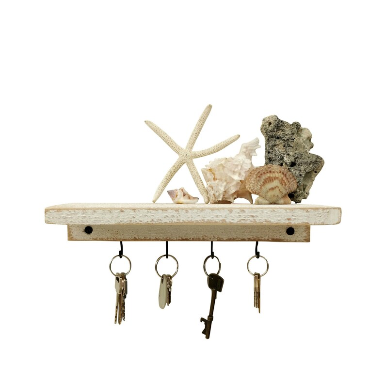 with hooks wood shelf shelves shelving Shabby Chic Entryway Shelf entryway hook wall white floating organizer hanging